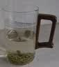 泥也茶杯玻璃水杯个人专用泡茶月牙绿茶杯办公喝茶带把高硼硅耐热男士 实拍图