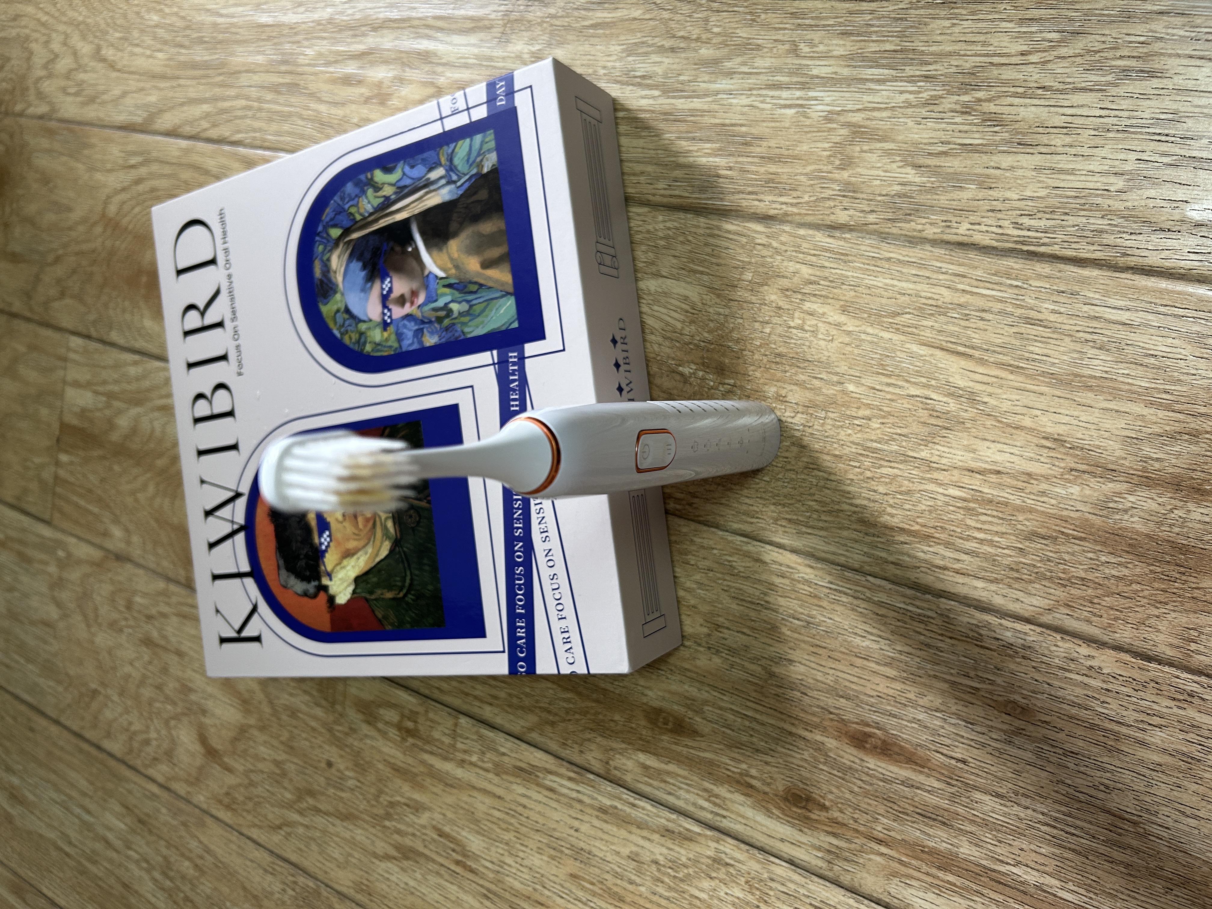 奇异鸟（KIWIBIRD）电动牙刷送爸爸妈妈生日礼物牙医推荐成人声波牙刷软毛护齿送长辈礼品 流光白(刷头*2+便携盒) 实拍图