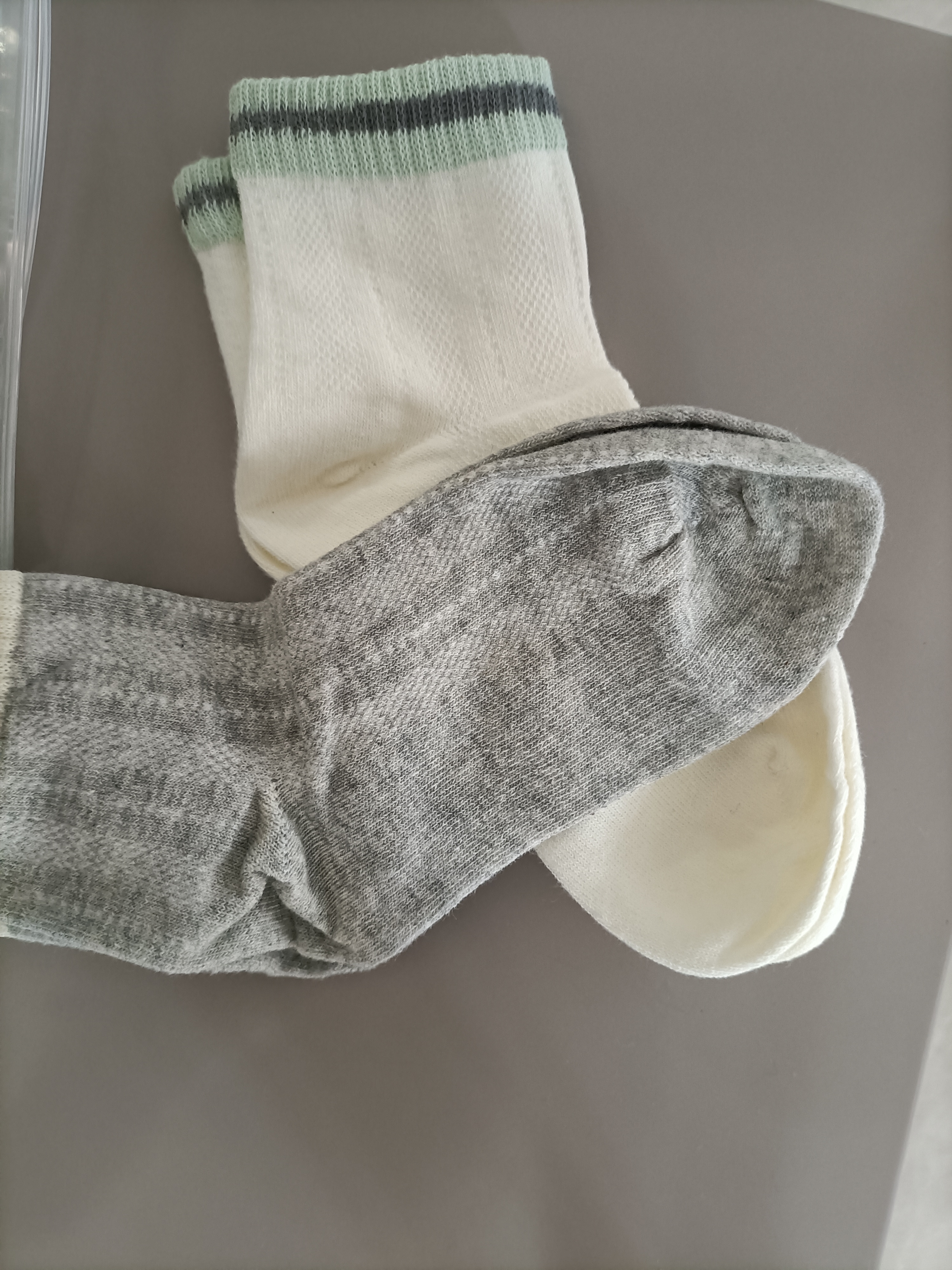 俞兆林5双男童袜子春夏薄款棉无骨中筒袜青少年学生儿童白色网眼运动袜 实拍图