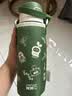 膳魔师（THERMOS）小鹦鹉儿童大容量吸管杯幼儿园男小学生开学tritan水杯必备绿 实拍图