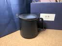 叁旬 马克杯陶瓷泡茶杯带过滤内胆家用办公室茶水分离杯男女礼品杯子 印象个人杯【禅风黑】 实拍图