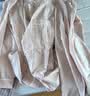 MUJI 女式无侧缝双层纱织长袖睡衣 家居服套装纯棉女装七夕情人节礼物 米白色 M （上装160/84A 下装160/66A） 实拍图