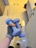 Keep哑铃女男健身家用彩色浸塑环保手铃亚铃全身塑形水蓝2kg*2 实拍图