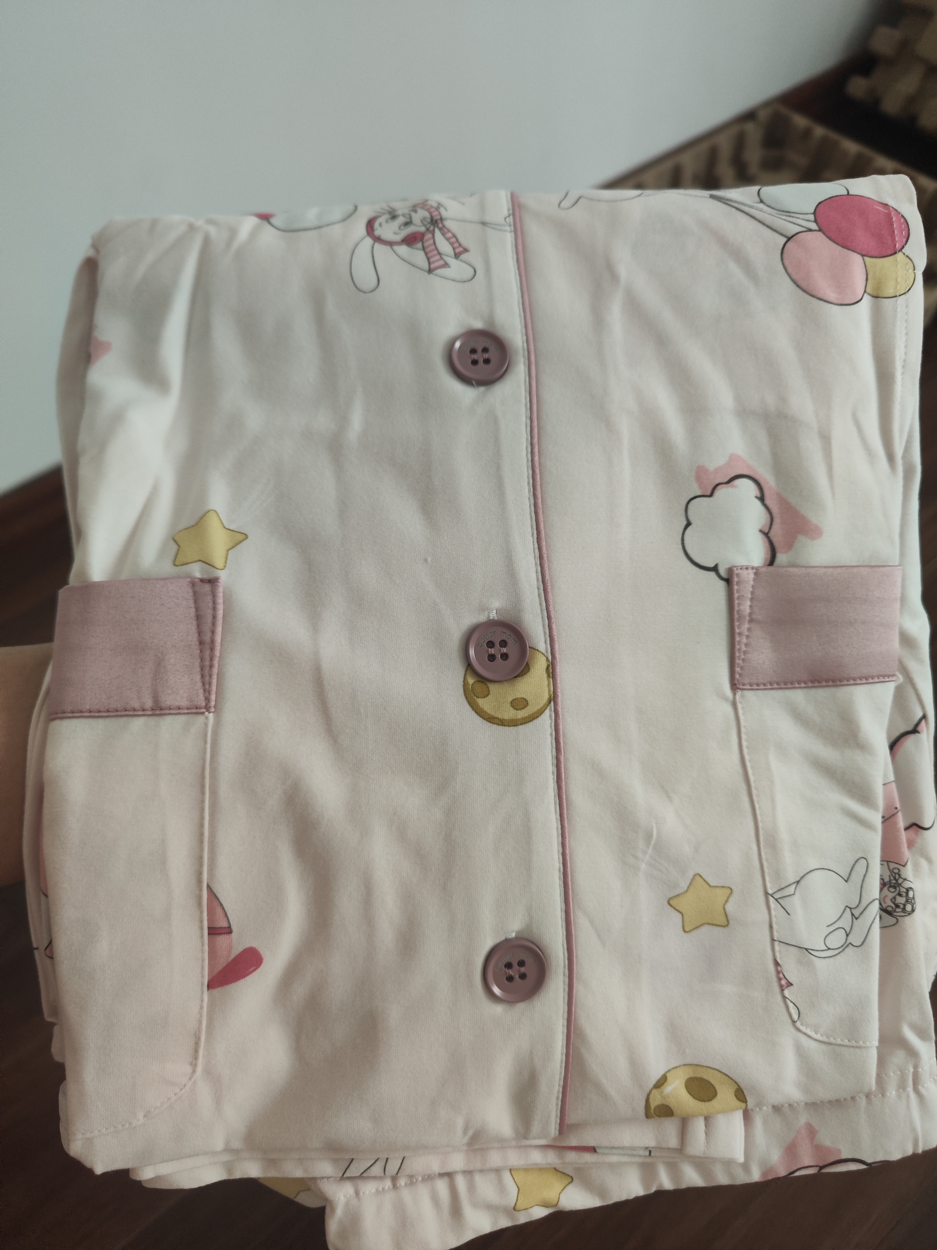 十月结晶月子服产妇春夏季孕妇睡衣产后妈妈哺乳期家居服套装 茉莉兔M码 实拍图