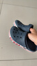卡骆驰（CROCS）贝雅卡骆班儿童洞洞鞋沙滩鞋男女童包头拖鞋/207018/207019 深蓝色-410 34 (205mm) 实拍图
