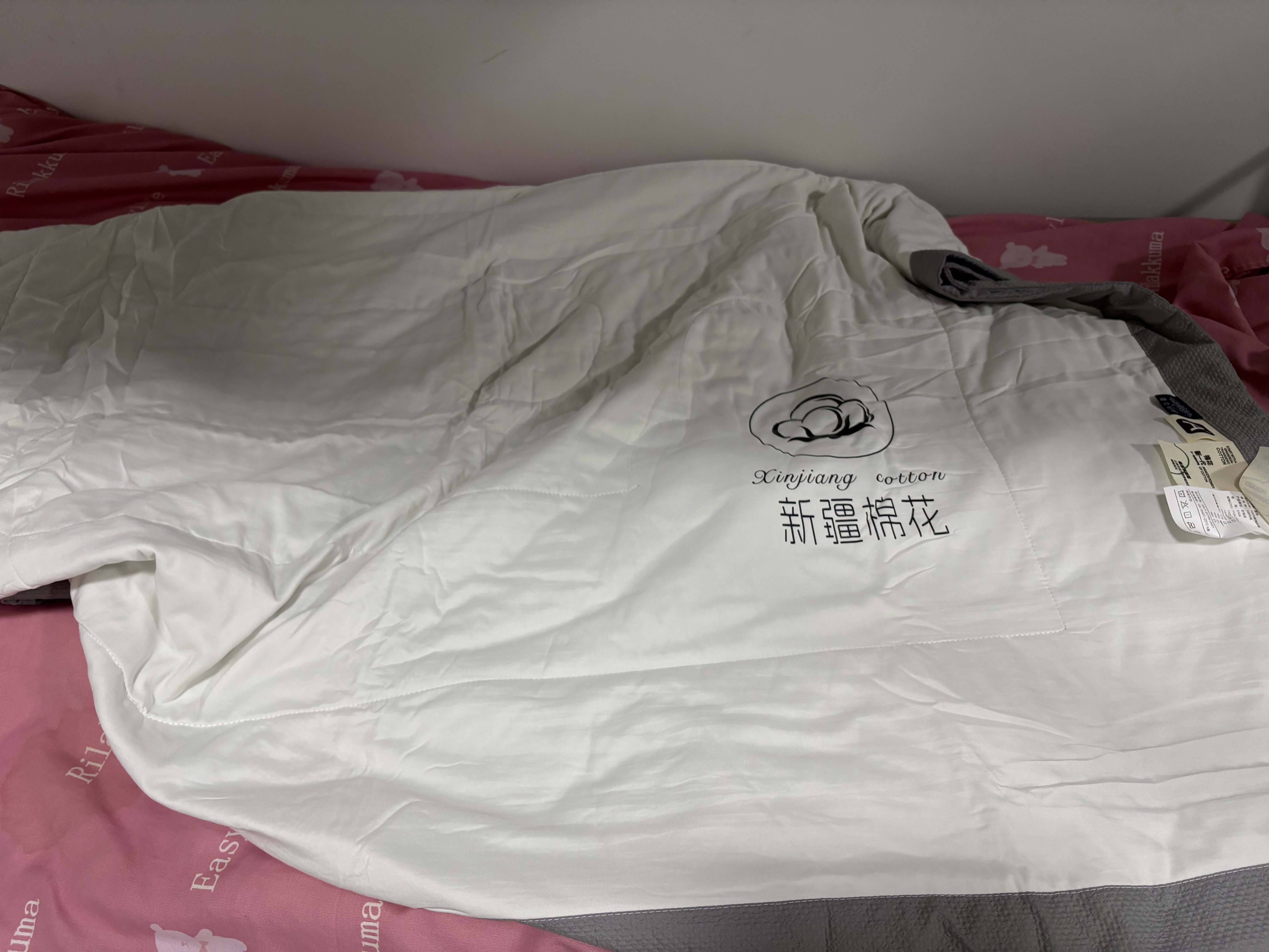 曼克顿（MANKEDUN）26款A类里外纯棉全棉夏季薄新疆棉花夏被空调被夏凉被可机洗裸睡 棉白+灰【100%新疆棉 假一罚十】 150*200cm【大牌品质 平替首选 0溢价】单人被 实拍图