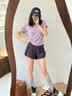 木林森（MULINSEN）跑步运动套装瑜伽服女休闲健身服普拉提短袖假两件短裤修身 实拍图