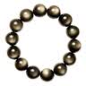 石玥珠宝精品12mm金眼天然黑曜石手串本命年转运珠水晶手链男女士款礼物 实拍图