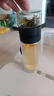 创建茶水分离过滤泡茶杯子男士女生泡花茶双层玻璃杯便携大容量喝水杯 黑色350ml【普通双层提绳款】 实拍图