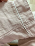 MUJI 女式无侧缝双层纱织长袖睡衣 家居服套装纯棉女装七夕情人节礼物 浅粉红色 M （上装160/84A 下装160/66A） 实拍图