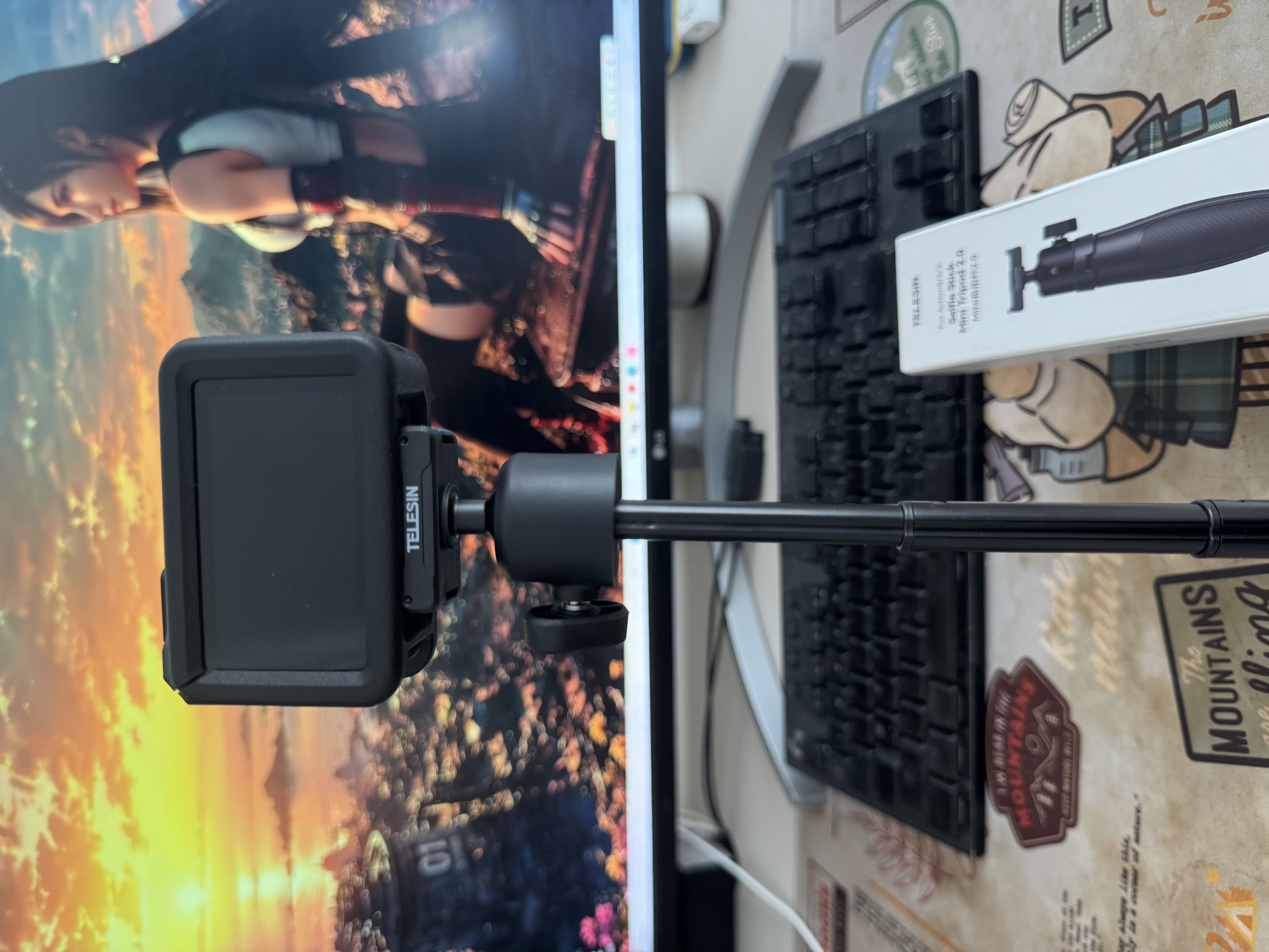 TELESIN(泰迅)适配大疆action6 5pro/4 自拍杆gopro13三脚架insta360手持杆运动相机自拍杆 万向球头转向 实拍图