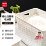 名创优品（MINISO）格纹仿藤编收纳筐 桌面收纳盒宿舍大号2个装 实拍图