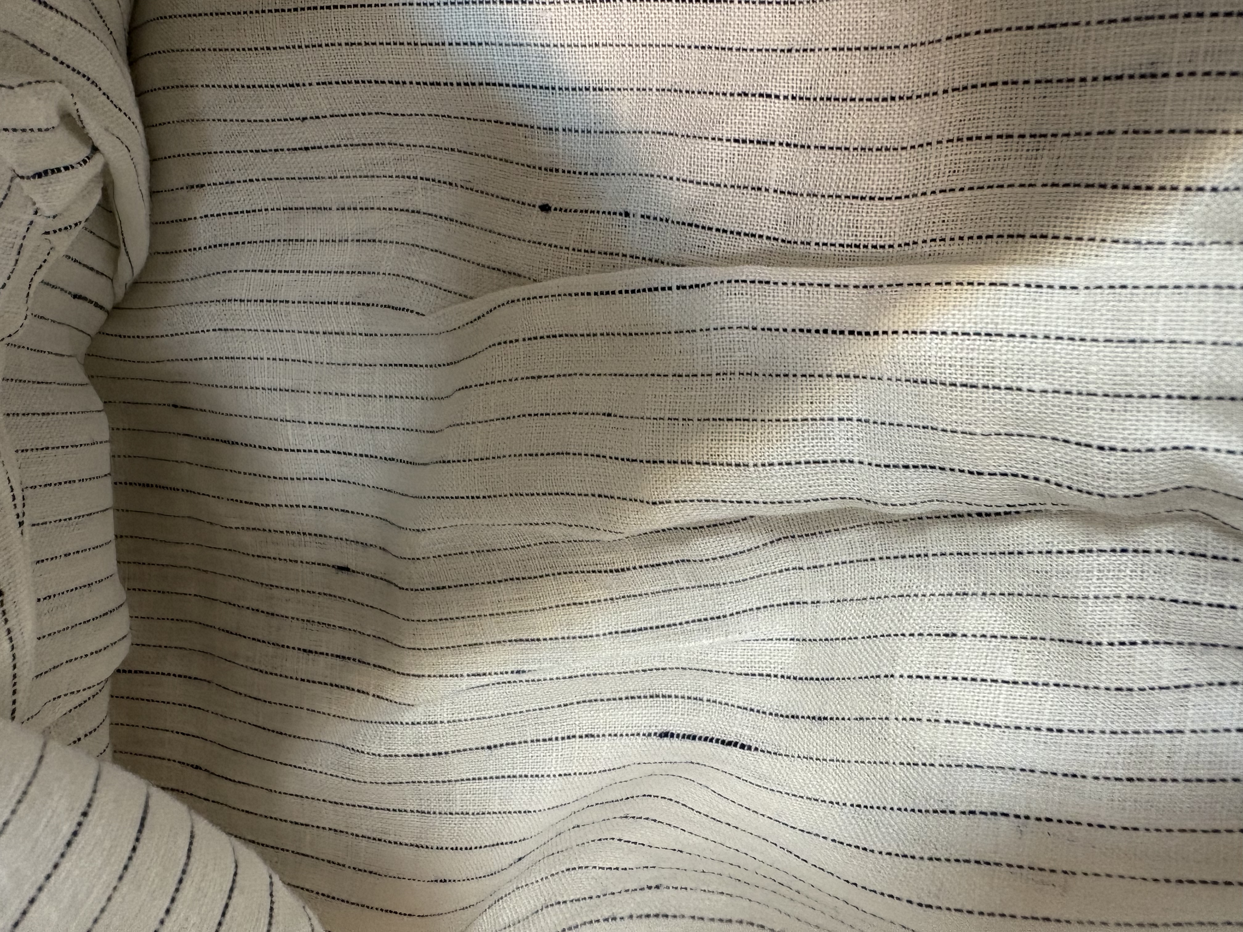 MUJI 女式 汉麻水洗衬衫领长袖衬衫女士女装衬衣外套内搭上衣女款春夏 象牙色条纹 L （165/88A） 实拍图