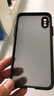 暴走 适用苹果x/xs手机壳 iPhoneX/XS保护套镜头全包防摔防指纹魔方硅胶直边撞色透明磨砂男女款黑 实拍图