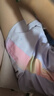 特步（XTEP）儿童童装女童透气速干侧拼花布梭织五分裤 雾纱紫 140 实拍图