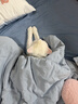 MUJI 女式 无侧缝 双层纱织 长袖睡衣家居服套装纯棉 七夕情人节礼物 浅粉色条纹 L 上装165/88A 下装165/70A 实拍图