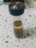 富光玻璃杯男女士商务车载双层耐热玻璃水杯带茶隔透明便携泡茶杯子 420ml蓝色 实拍图