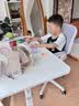 飞旺藤达升降学习桌中小学生家用手摇升降电脑桌书桌学生写字桌手动桌 【极简·白-手摇升降】80*60单桌 实拍图
