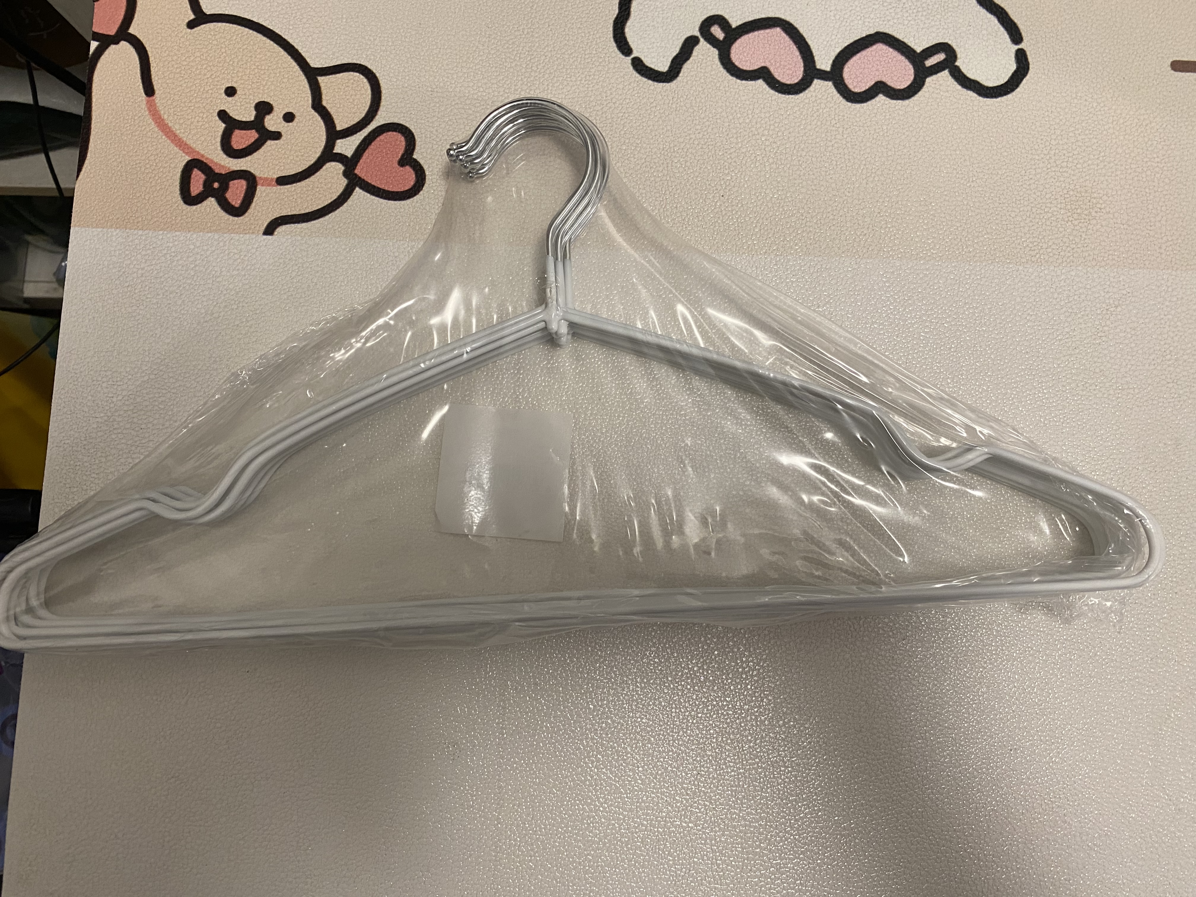 梦庭衣架浸胶防滑大衣架学生宿舍晾衣架浸塑成人衣挂衣服架10支 白色 实拍图