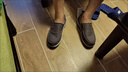 卡骆驰（CROCS）沃尔卢透气一脚蹬男帆布鞋男休闲懒人轻便潮鞋 浅灰沃尔卢/crocs 39-40 M7 实拍图
