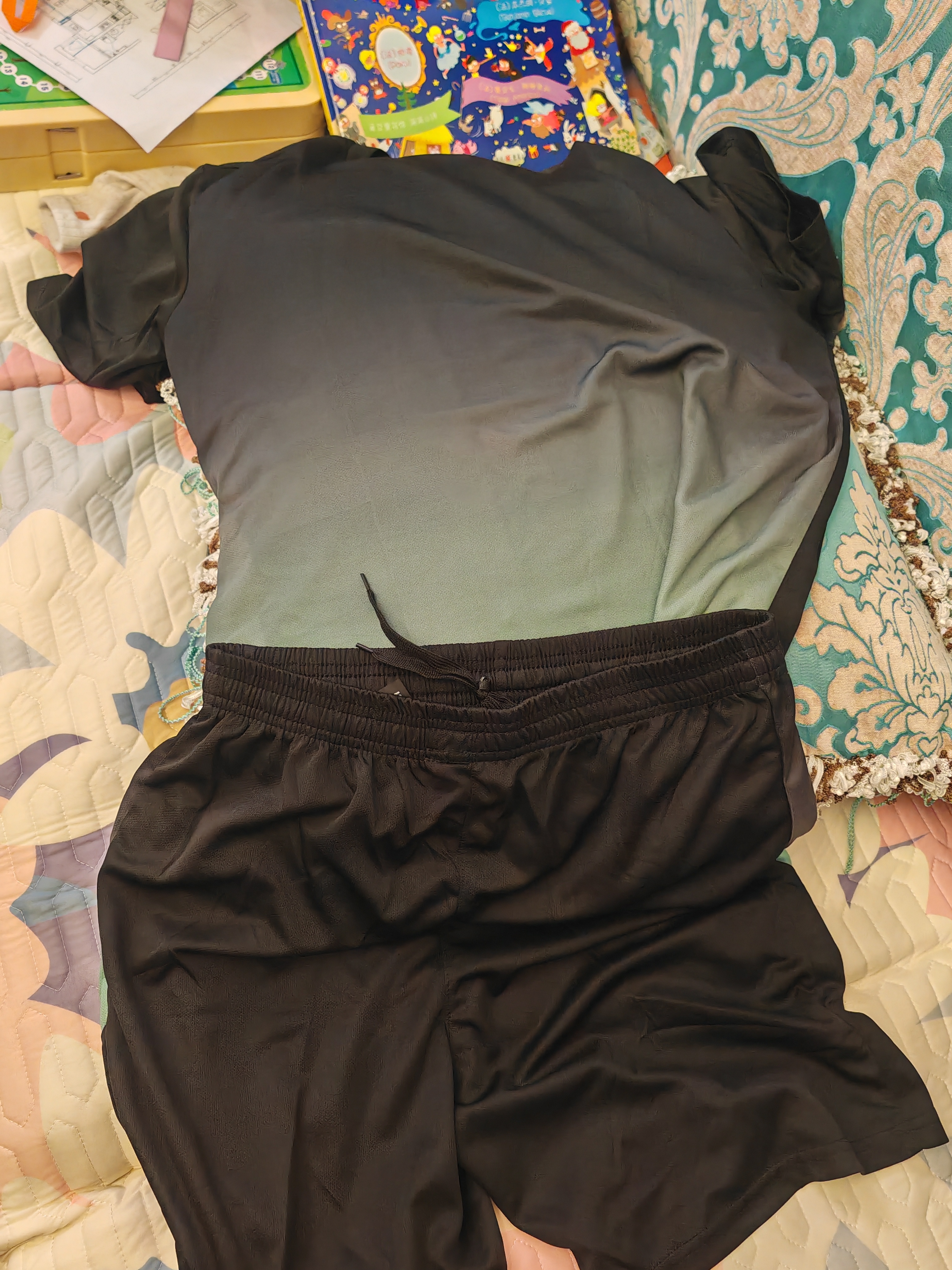 VICTORIATOURIST运动套装男女夏季健身服速干短袖T恤羽毛球篮球训练短裤跑步装备 实拍图