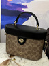 蔻驰（COACH）【品牌直供】奢侈品女包KAY盒子包斜挎包棕CBQ35 生日礼物送女友 实拍图