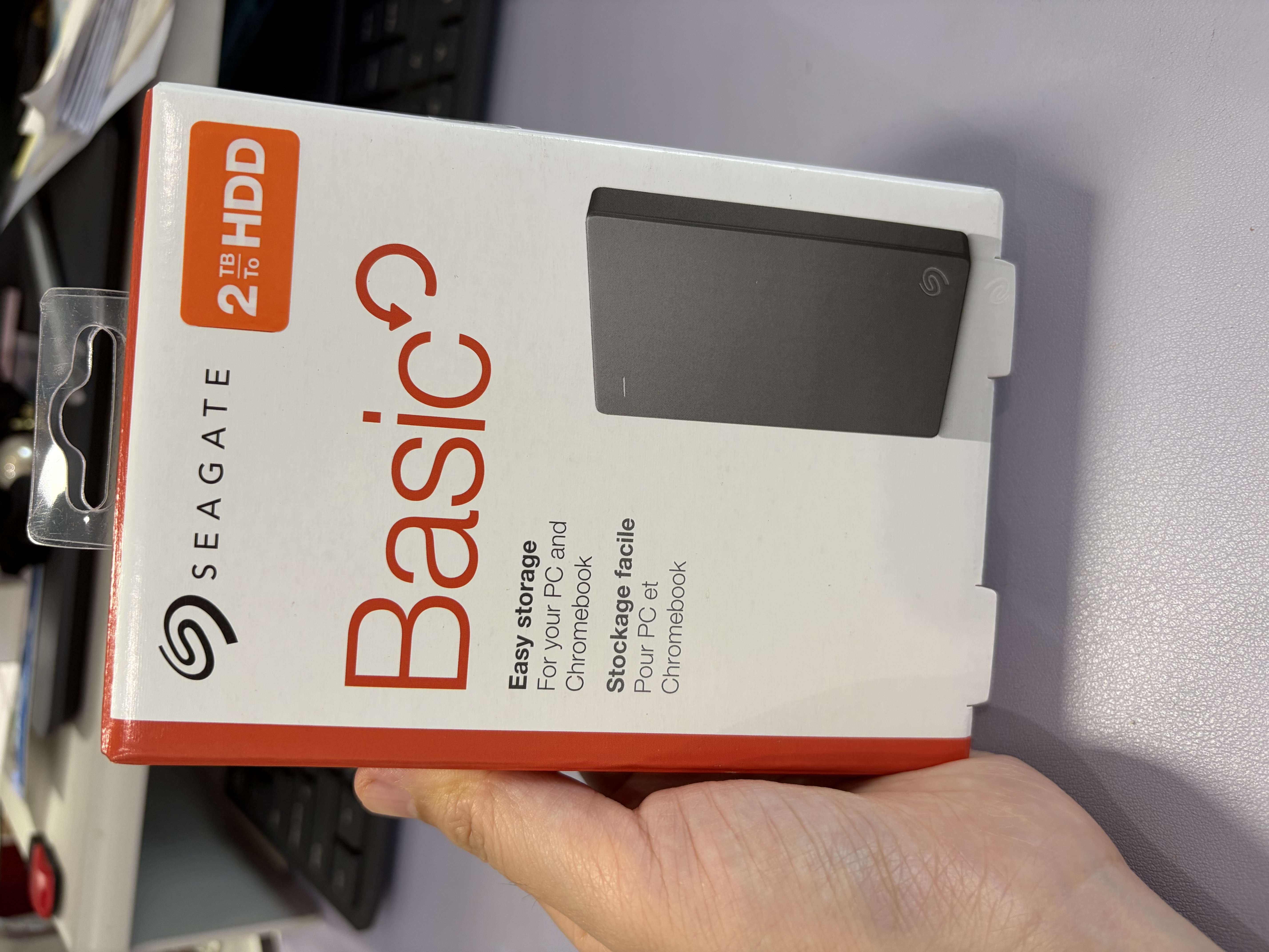 希捷（SEAGATE）移动硬盘2TB USB3.0 简系列2.5英寸 灰色 机械硬盘 便携大容量 笔记本电脑外接 外置办公 家庭存储 实拍图