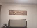 良木主卧老人卧室床头挂画新中式茶室装饰画客厅沙发背景墙壁画高级感 E-玉兰图-棕木框+布艺 50*180CM 实拍图