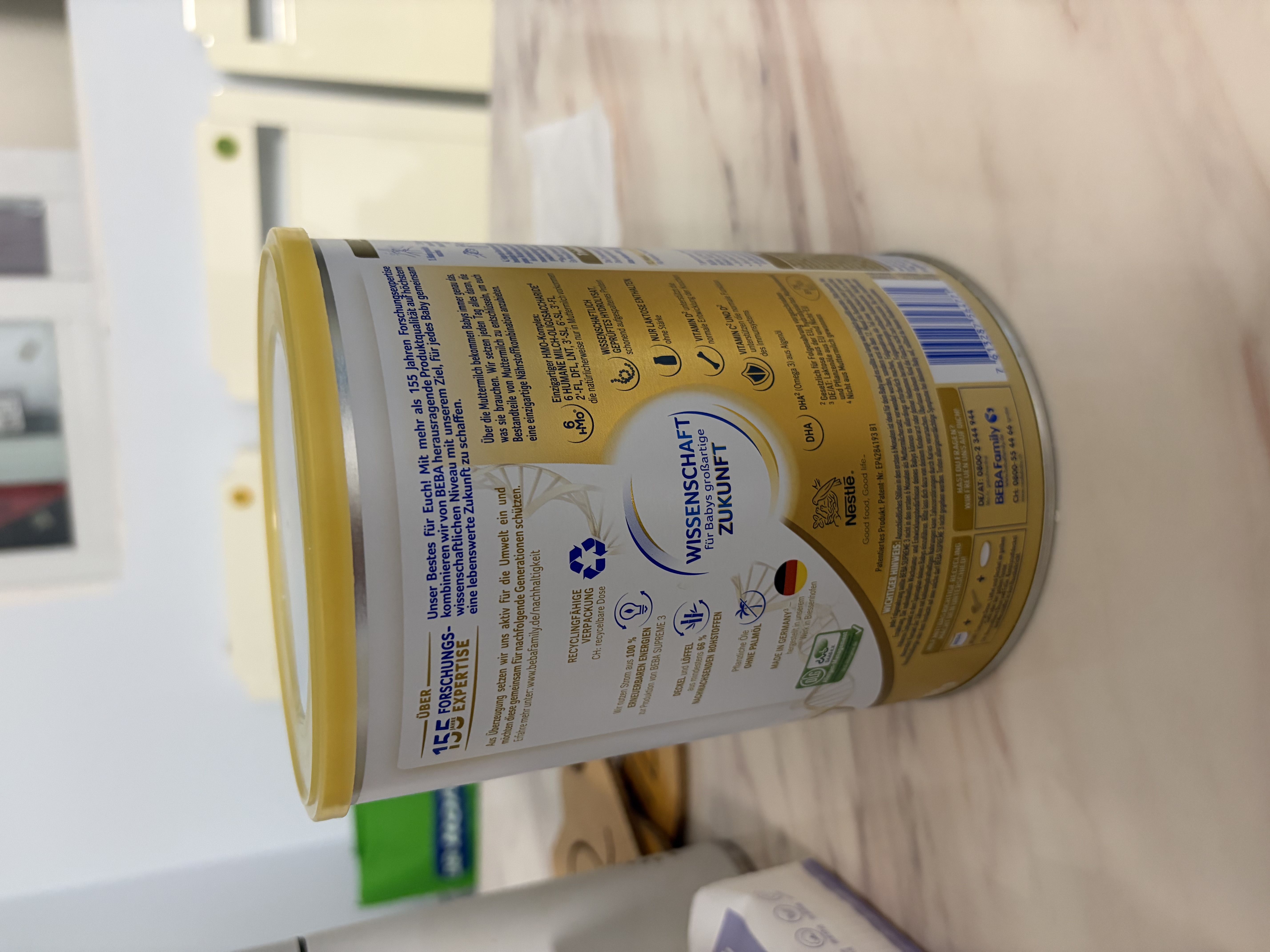 雀巢（Nestle）德国BEBA至尊版6种HMO益生菌婴幼儿奶粉3段12个月+830g*6罐箱装 实拍图