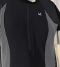 Keep泳衣女士专业连体平角游泳衣竞速保守大码温泉泳装047 黑色 M  实拍图