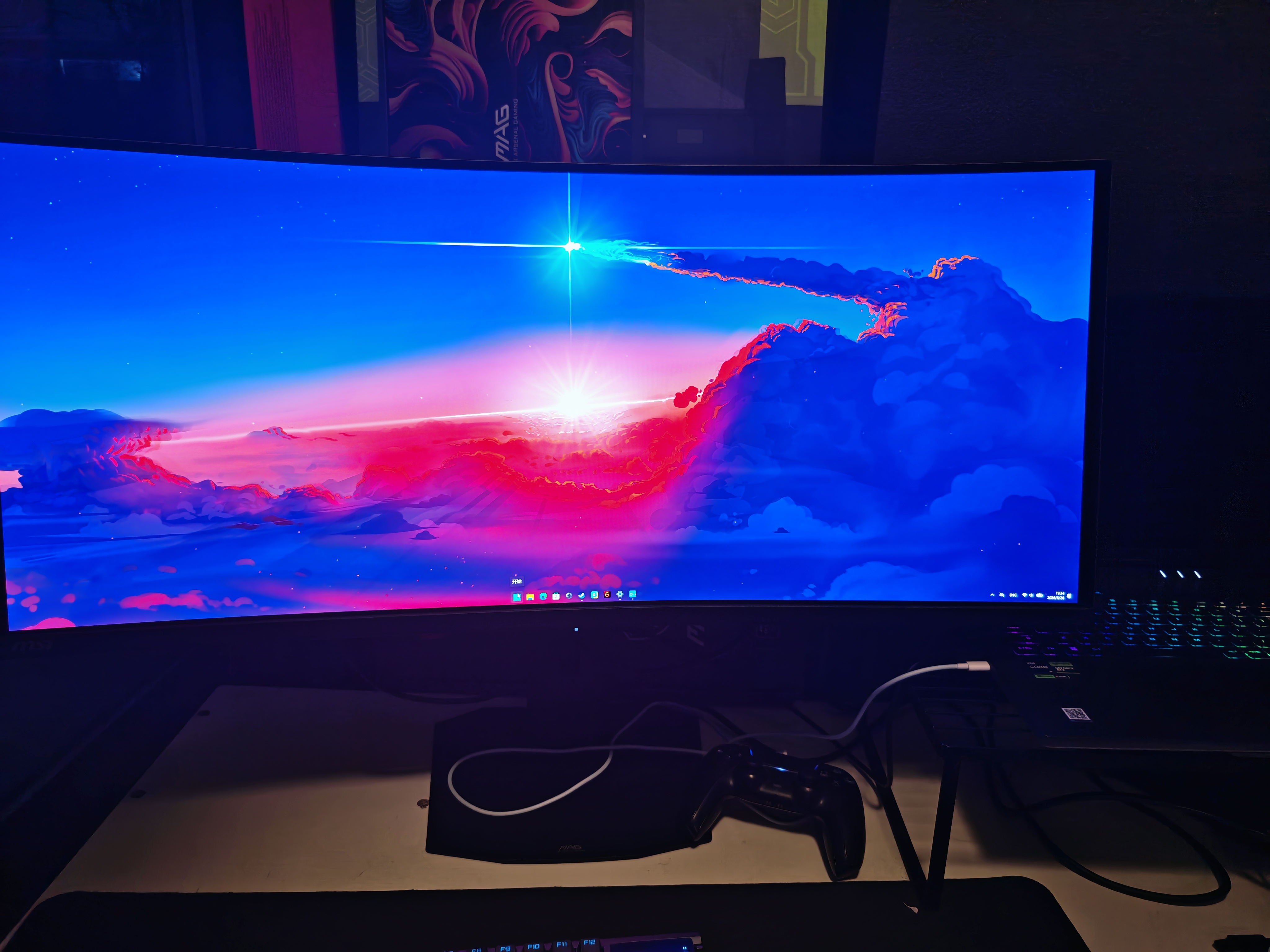 微星（MSI）流光X28 MAG 341CQP QD-OLED X28 34英寸准4K280Hz 电竞电脑显示器 三星第五代QD-OLED面板显示屏 实拍图