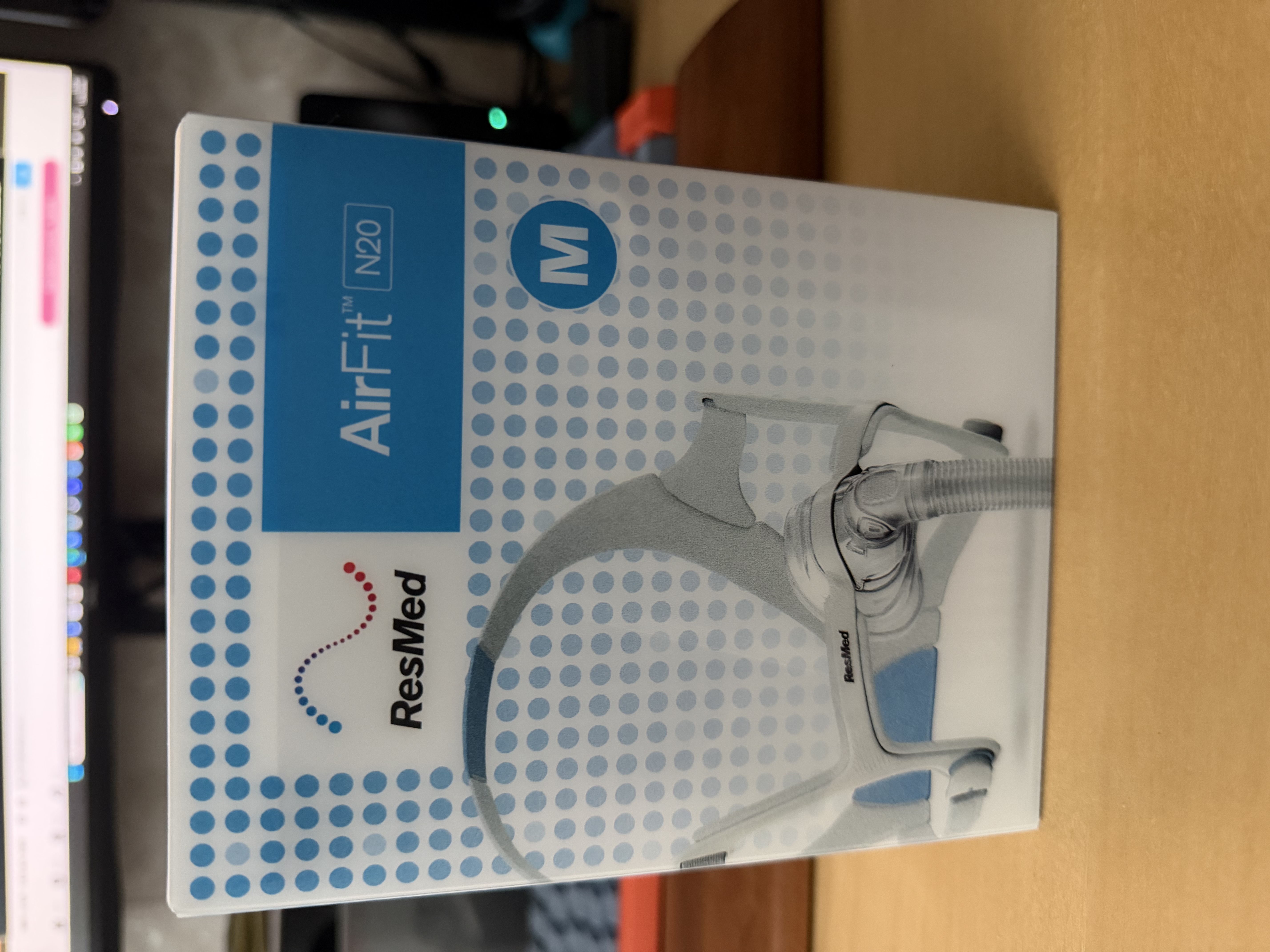 瑞思迈（Resmed）进口家用AirFit N20鼻罩式面罩医用呼吸机原装配件带头带M码 实拍图