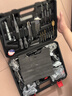 欧莱德手电钻21V锂电钻工具箱全套家用五金多功能收纳箱套装 升级全身包胶21v锂电全套工具箱套装双电 实拍图