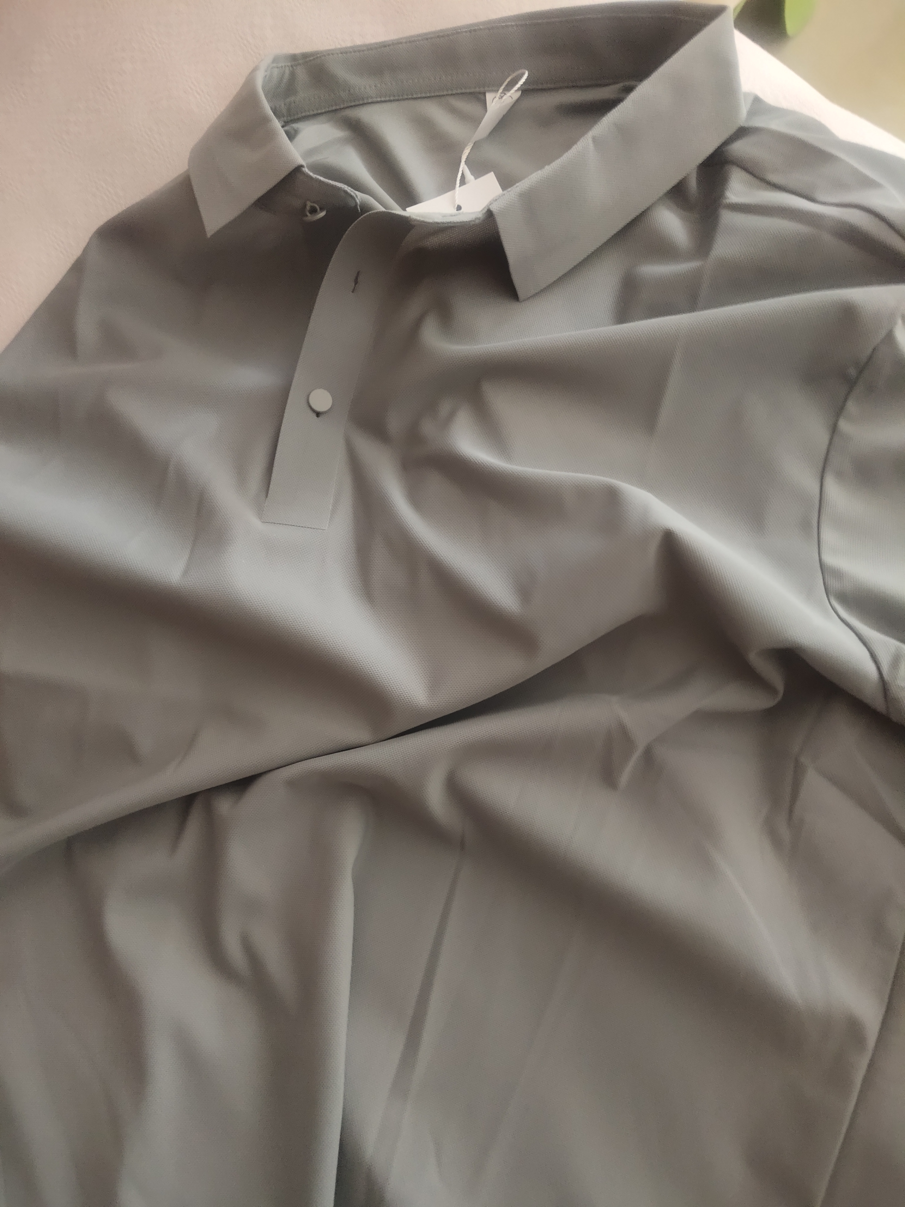 凡客诚品（VANCL）男士POLO衫夏季新款轻商务休闲短袖凉感防晒冰丝无痕T恤 中灰 2XL 实拍图