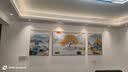 Sixpoetry 客厅装饰画现代简约沙发背景墙壁画轻奢三联晶瓷画大气高档挂画 旭日高升（铝合金外框） 镶钻画左右60*80+中间120*80亮面 实拍图