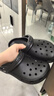 CROCS卡骆驰檀健次同款经典洞洞鞋男鞋一脚蹬女鞋沙滩鞋拖鞋|10001 黑色-001(含智必星) 41 /42(260mm) 实拍图