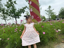 H&M童装女婴连衣裙时尚休闲舒适印花圆领飞袖及膝公主裙1265912 浅粉色/花卉 110 110/56 (3-4Y) 实拍图