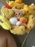 OSKV黄油小熊玩偶花束成品卡通公仔花束可爱少女心生日礼物送闺蜜女友 小熊玩偶花束【送礼袋+灯串】 大号38*22cm 实拍图