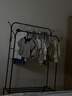 乐活时光双杆晾衣架落地衣架室内卧室晾衣杆凉晒衣架阳台挂衣服架子置物架 黑色【双杆110cm】-升级双边挂钩 实拍图