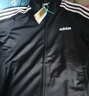 adidas休闲舒适三条纹立领夹克外套男装秋季阿迪达斯官方轻运动 黑色/白（推荐选大一码）   XS 实拍图