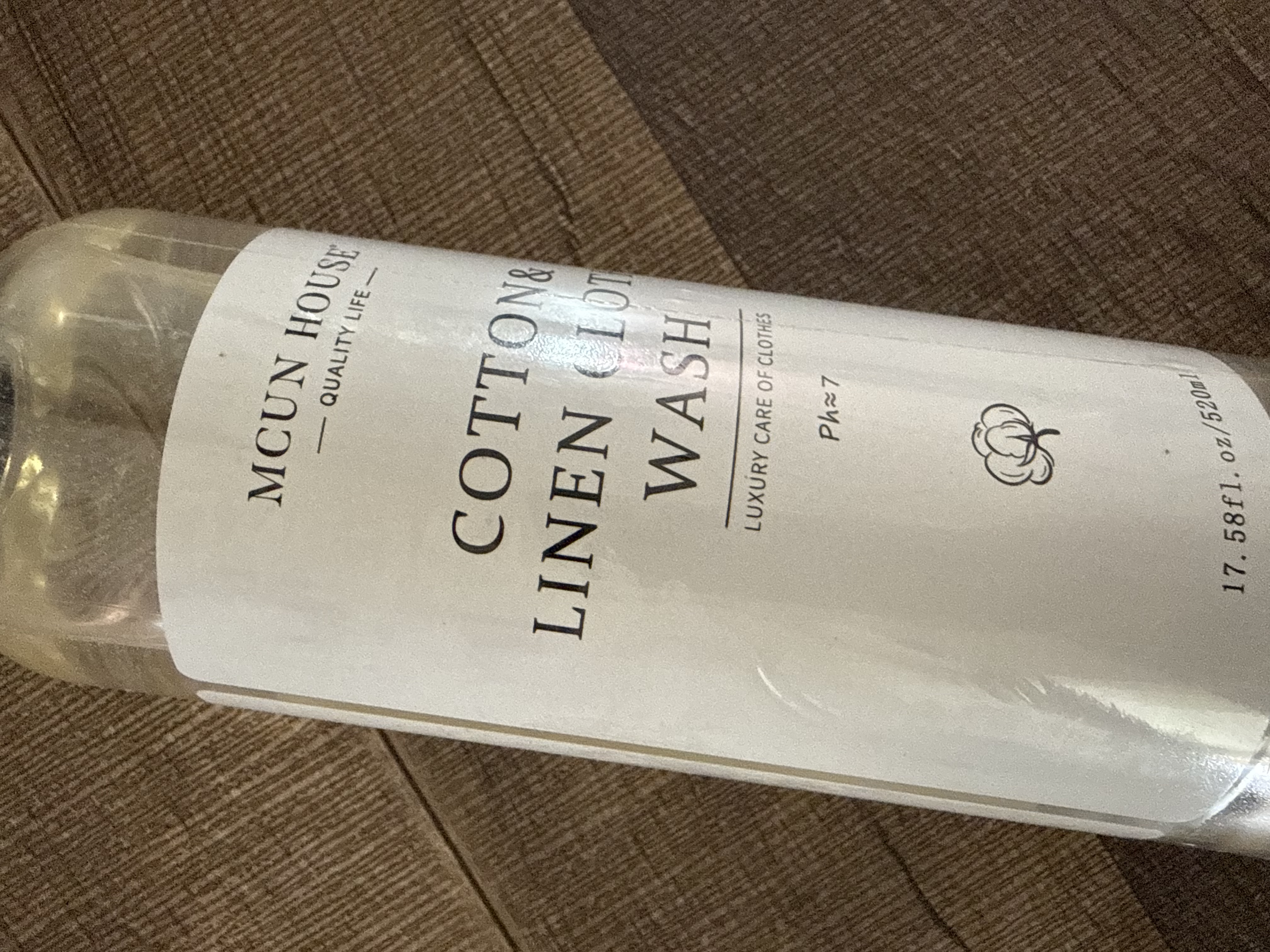MCUN HOUSE棉麻洗涤剂520ml×1瓶中性温和防褪色防缩水亚麻衬衫手洗机洗通用 实拍图
