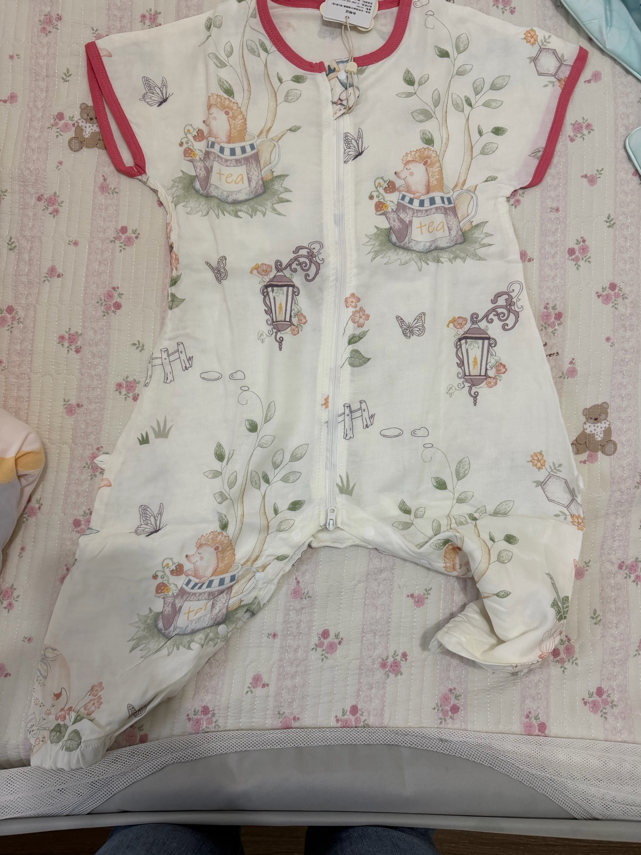贝肽斯婴儿睡袋夏季竹棉纱布宝宝睡衣分腿儿童防踢被睡袋前2后2乔兔 M 实拍图