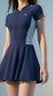 安踏（ANTA）小蛮腰泳衣女士连衣裙式成人保守泳装修身显瘦遮肉弹力游泳衣 3XL 实拍图