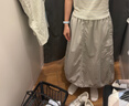 优衣库休闲工装裙女装26春夏新款487792 02 浅灰色 M 实拍图