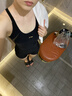 李宁（LI-NING）泳衣女专业训练连体平角游泳衣女士时尚大码泳装011 黑金 XXL  实拍图