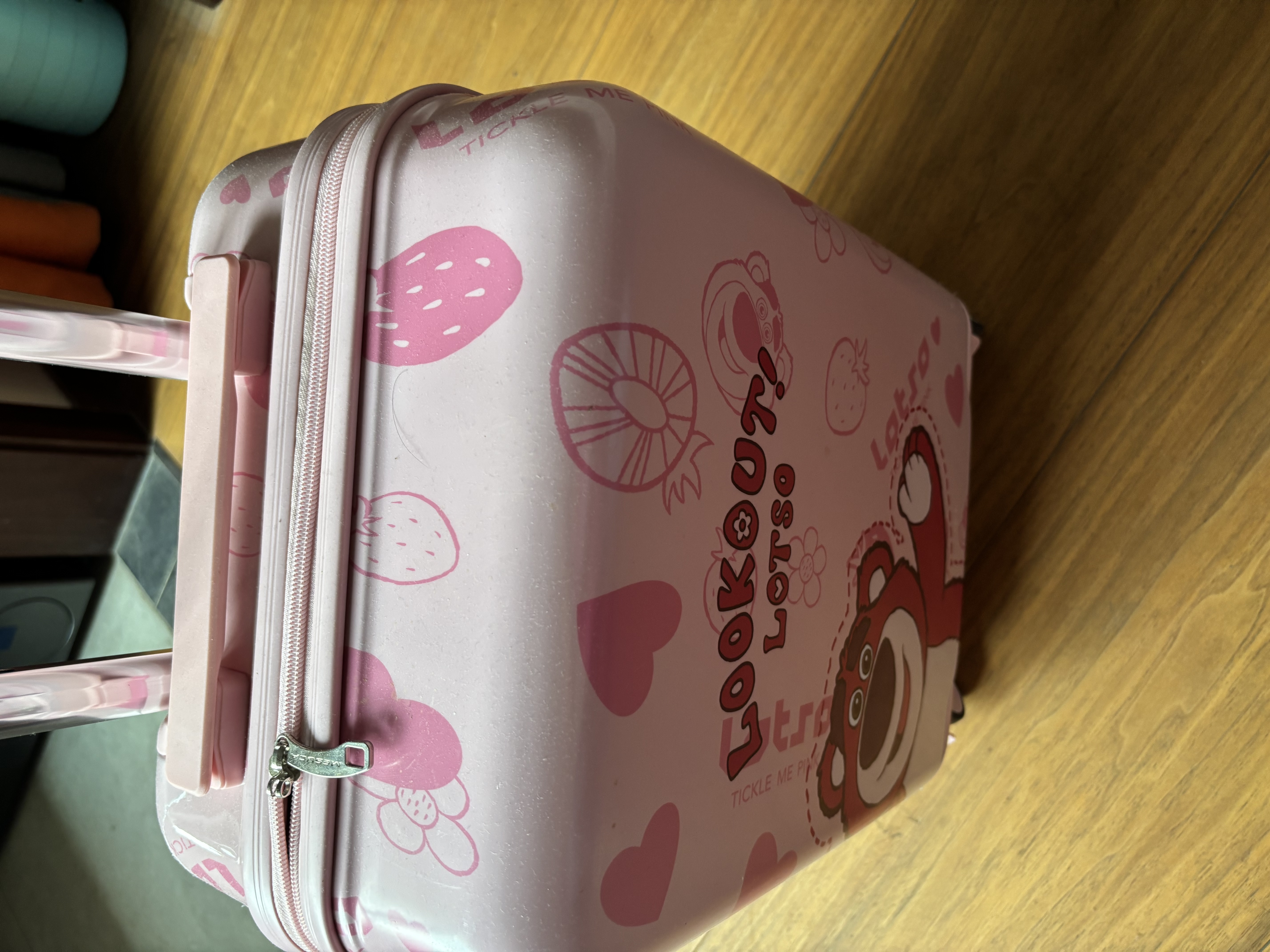 麦斯卡草莓熊儿童行李箱小学生密码拉杆箱女宝宝旅行箱登机箱18英寸 实拍图