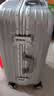 EAZZ【一体铝框｜退换免费】行李箱铝镁合金拉杆箱旅行箱登机密码皮箱 高端 铝框-银色 24英寸 中短途 出差旅游托运箱 实拍图
