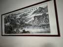 墨绰宝地福居山水画靠山图客厅装饰画办公室挂画沙发背景墙画茶室壁画 宝地福居A1 195*85cm(实木边框+宣纸锦绫装裱+有机玻璃) 实拍图