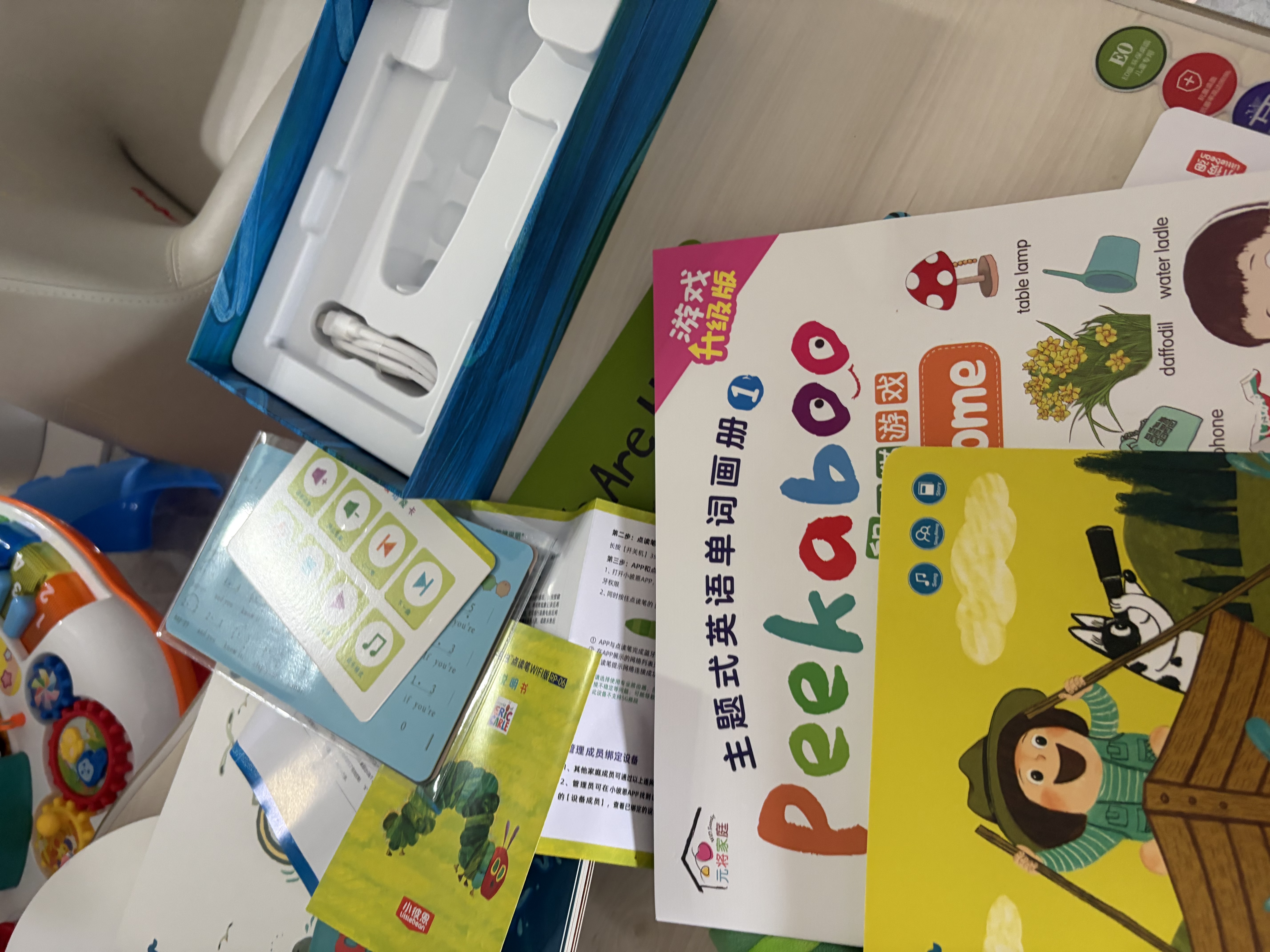 小彼恩毛毛虫点读笔 双语幼儿启蒙早教点读笔毛毛虫学习机生日礼物儿童 【爆款套装】彩虹兔1辑+单词大书 实拍图