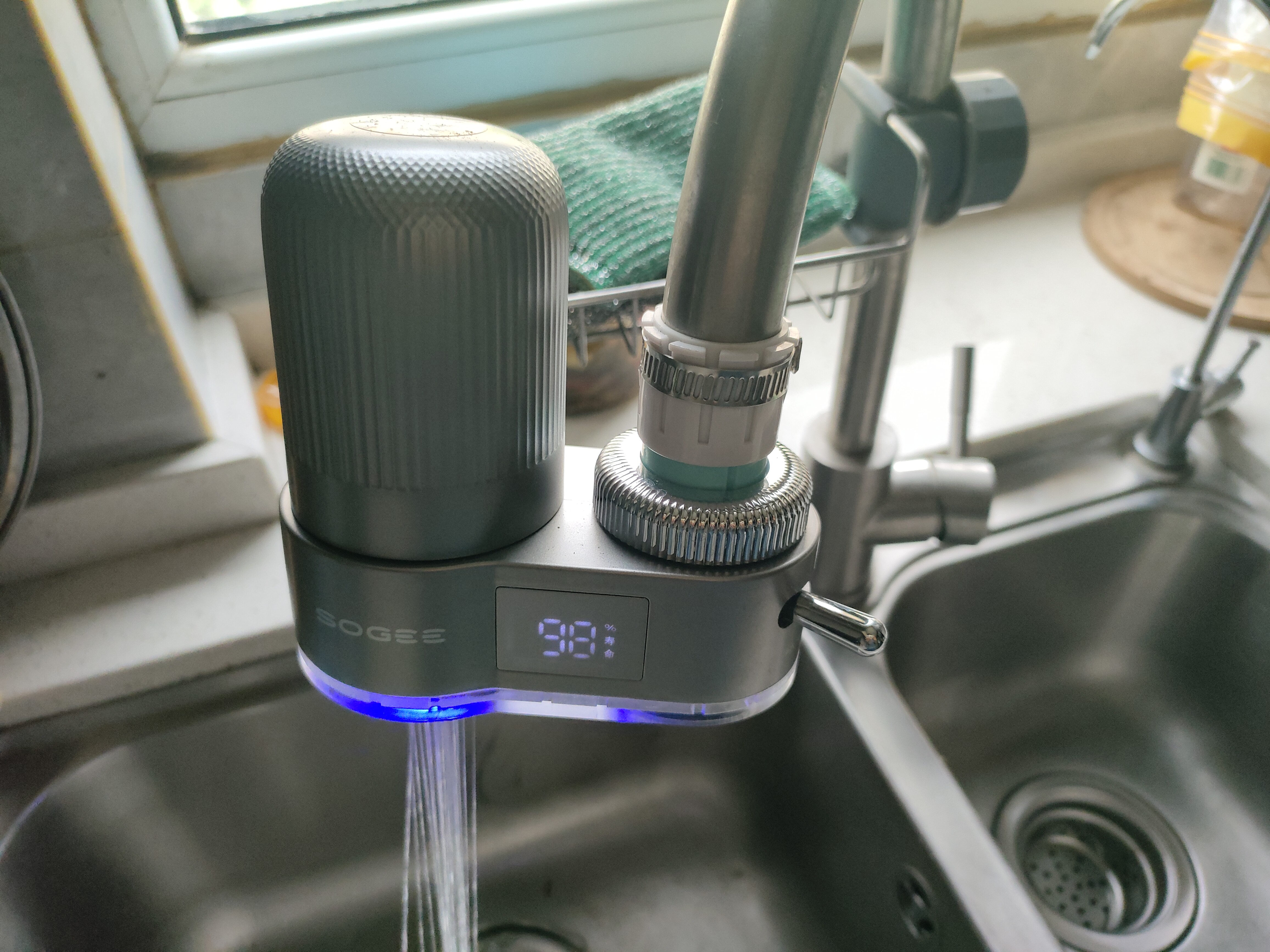 小质龙头净水器除水垢余氯家用前置过滤器厨房自来水直饮1机3芯LJ303 实拍图
